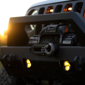 Jeep Wrangler JK Fog Light Kit - Front - KC HiLiTES - FLEX ERA 3 Dual Mode SAE - `10-`24